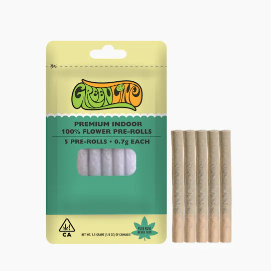 Greenline - Watermelon Runtz - Pre-Roll 5 Pack - Indica - 0.7g Each (3.5g Total) - 1