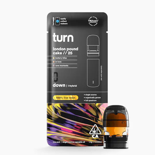 turn - London Pound Cake // 25 | 100% Live Resin | Indica-Hybrid - 1