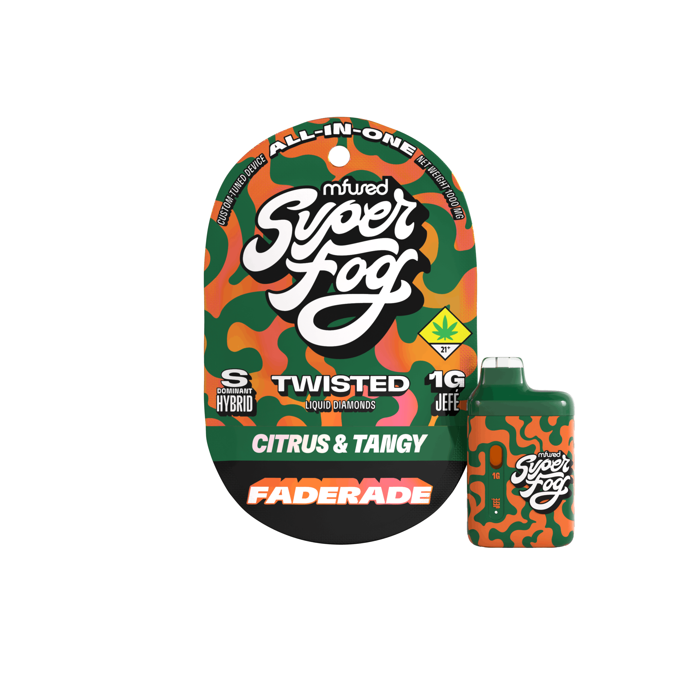 Super Fog by MFused - Faderade | TWISTED Liquid Diamonds Jefé Disposable | 1g - 1