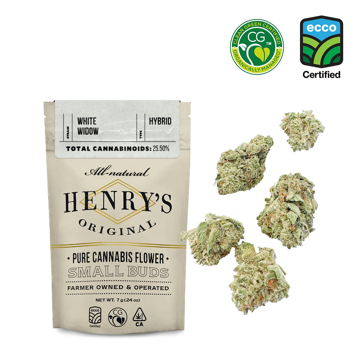 Henry's Original - Henry's Original | White Widow | Pouch Small Buds | 7g - 1