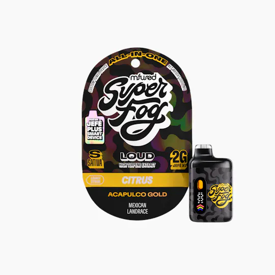 Super Fog by MFused - Acapulco Gold | LOUD High Terpene Extract Jefé Plus Disposable | 2g - 1