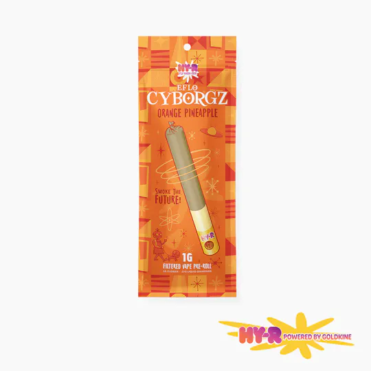 Goldkine - Hy-R Cyborgz Liquid Diamond Infused Pre Roll 1G | Orange Pineapple - 1