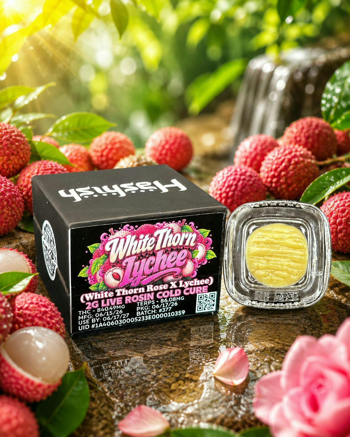 Hashish - White Thorn Lychee | Live Rosin | Cold Cure Badder | 2g - 1