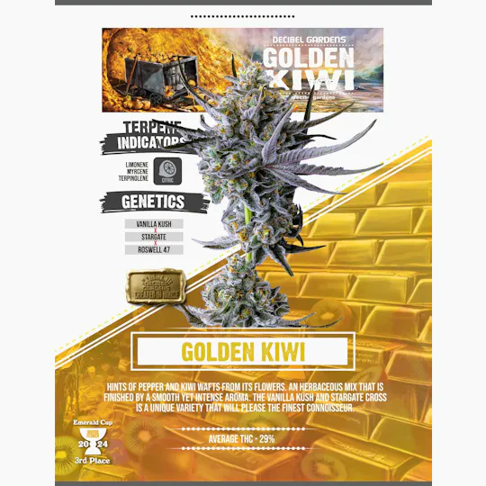 Decibel Gardens - Golden Kiwi | Indoor Flower | 3.5g - 1