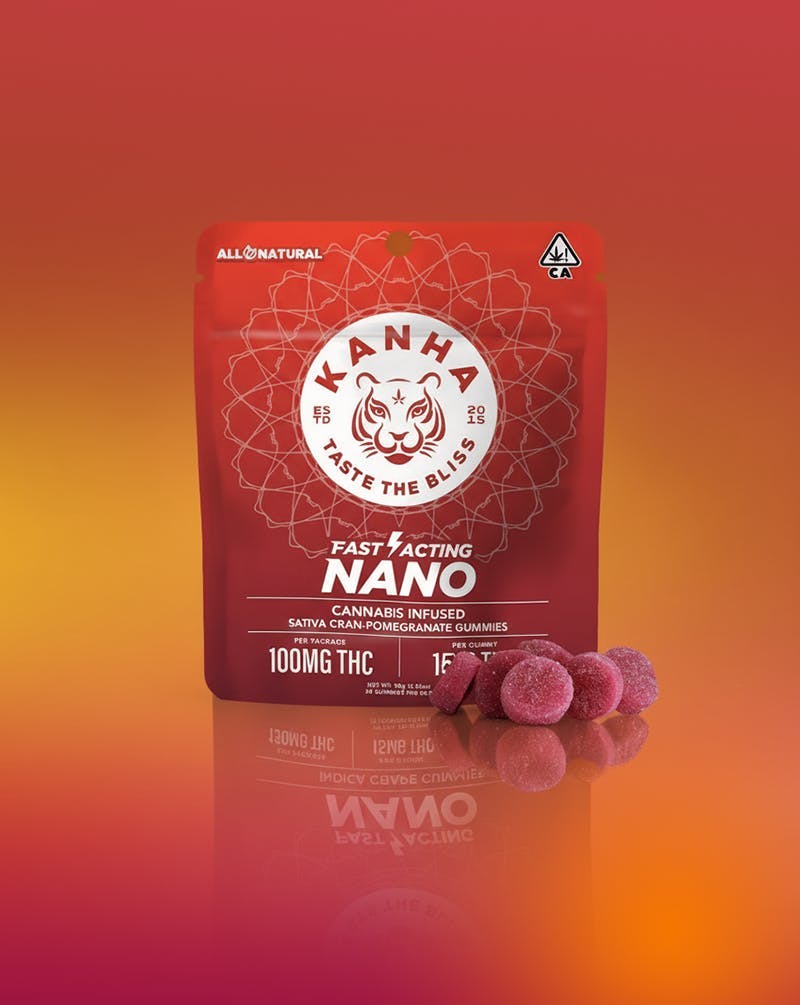 KANHA - NANO | Cran-Pomegranate Gummies | 100mg | 20ct | 5mg/ea - 1