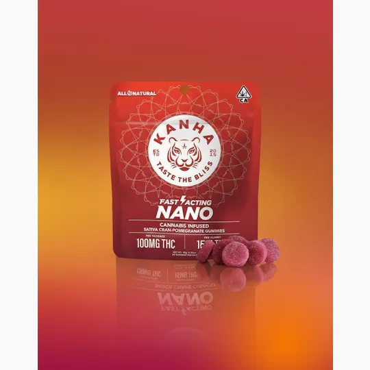 KANHA - NANO | Cran-Pomegranate Gummies | 100mg | 20ct | 5mg/ea - 1