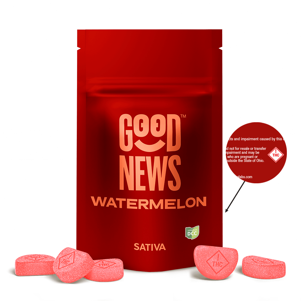 Good News - Watermelon Gummies | 100mg | 10ct | 10mg/ea - 1