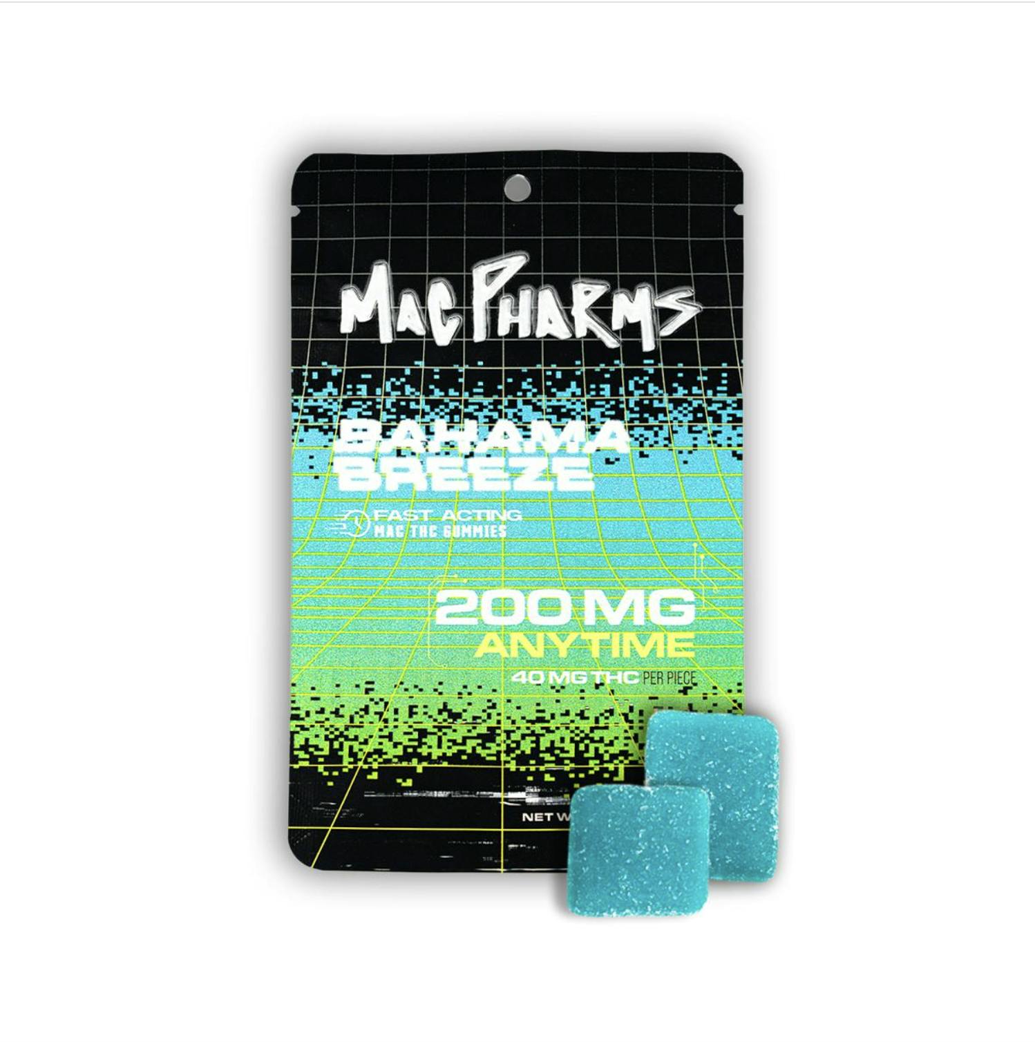 Mac Pharms - Mac Pharms | Anytime | Bahama Breeze Gummies | 200mg | 5ct | 40mg - 1