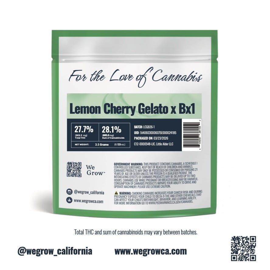 We Grow - Lemon Cherry Gelato Bx1 | Big Buds | 3.5g - 1