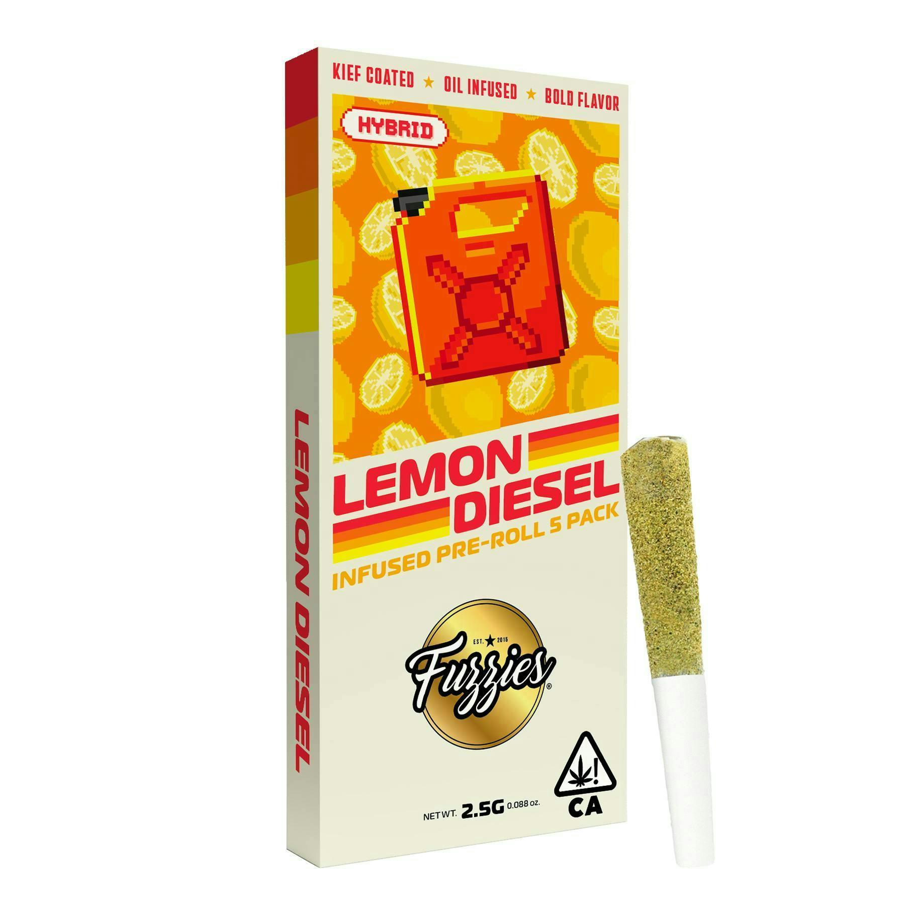 Fuzzies - Fuzzies | Originals | Lemon Diesel | Infused Joints | 0.5g each | 5pk - 1