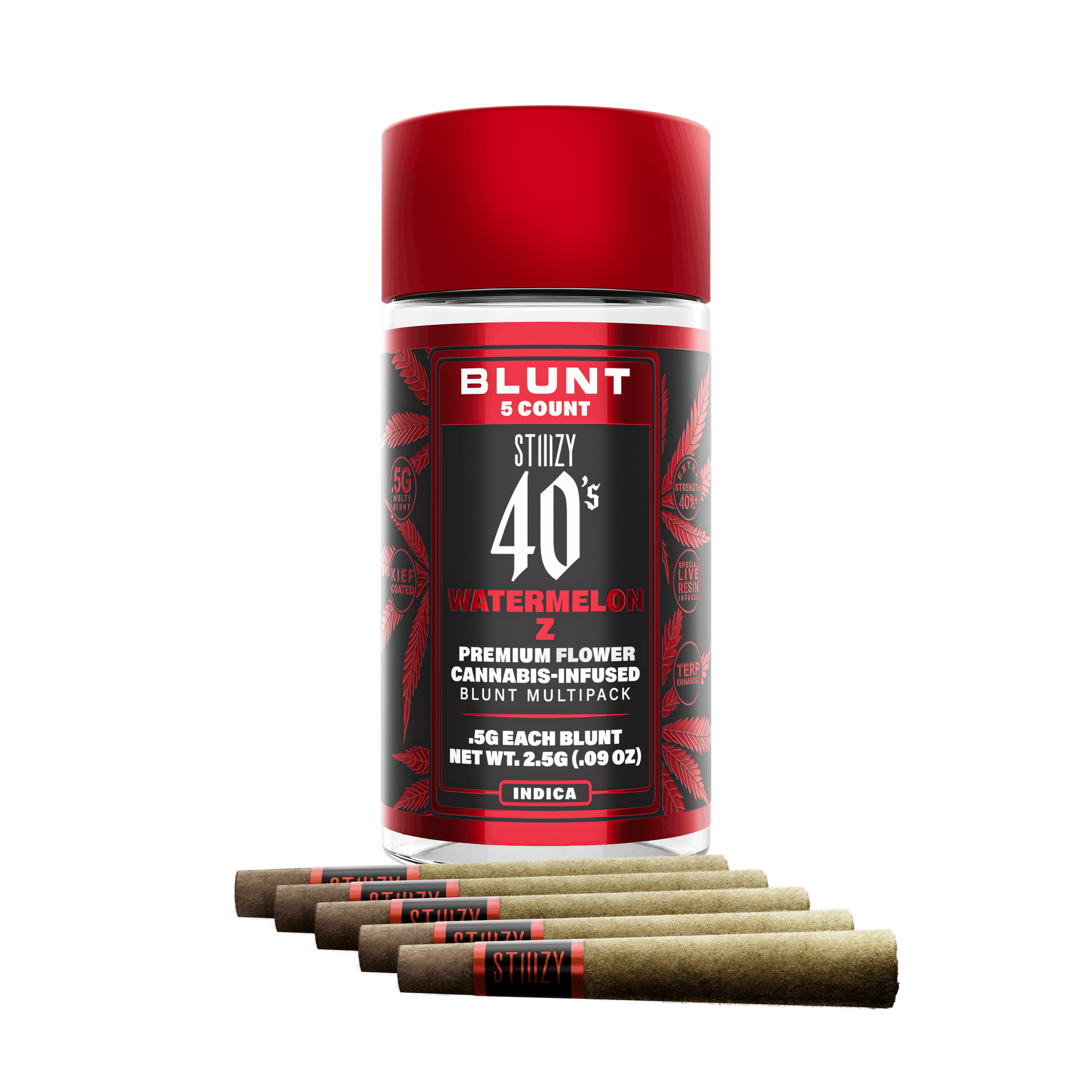STIIIZY - - WATERMELON Z - .5G 40's Infused Mini Blunt 5 Pack - 1