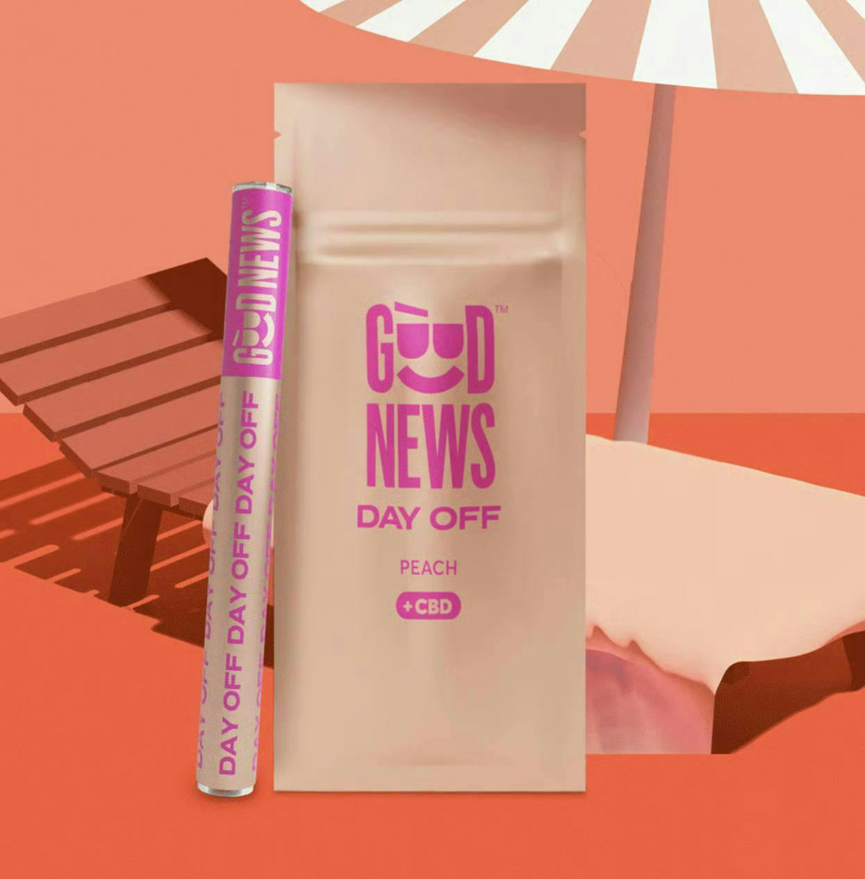 Good News - Day Off Peach | 1:2 CBD:THC Disposable | 1g - 1