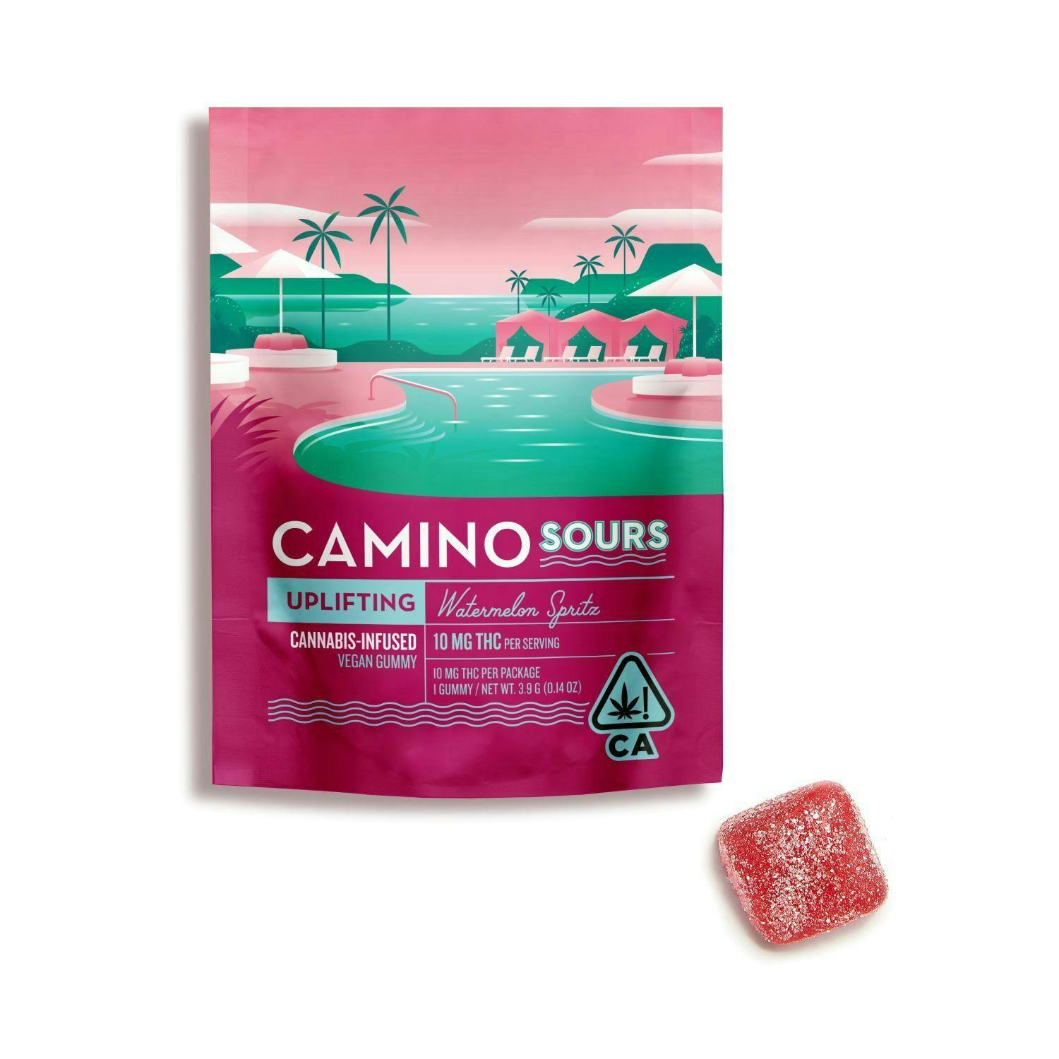 Camino - Uplifting | Watermelon Spritz Sours Gummies | 10mg | Single - 1