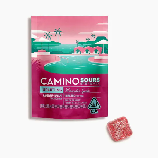 Camino - Uplifting | Watermelon Spritz Sours Gummies | 10mg | Single - 1