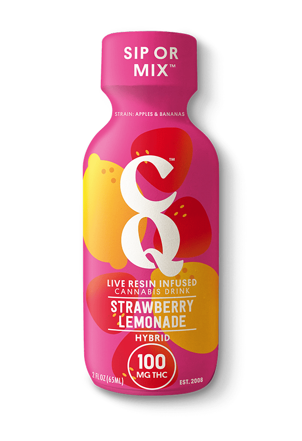 CQ Drinks - STRAWBERRY LEMONADE shot w/ LIVE RESIN (STRAIN: APPLES & BANANAS) - 1