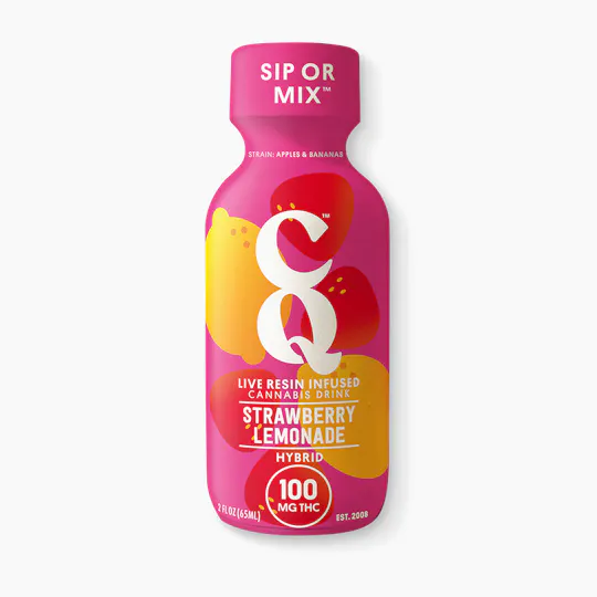 CQ Drinks - STRAWBERRY LEMONADE shot w/ LIVE RESIN (STRAIN: APPLES & BANANAS) - 1