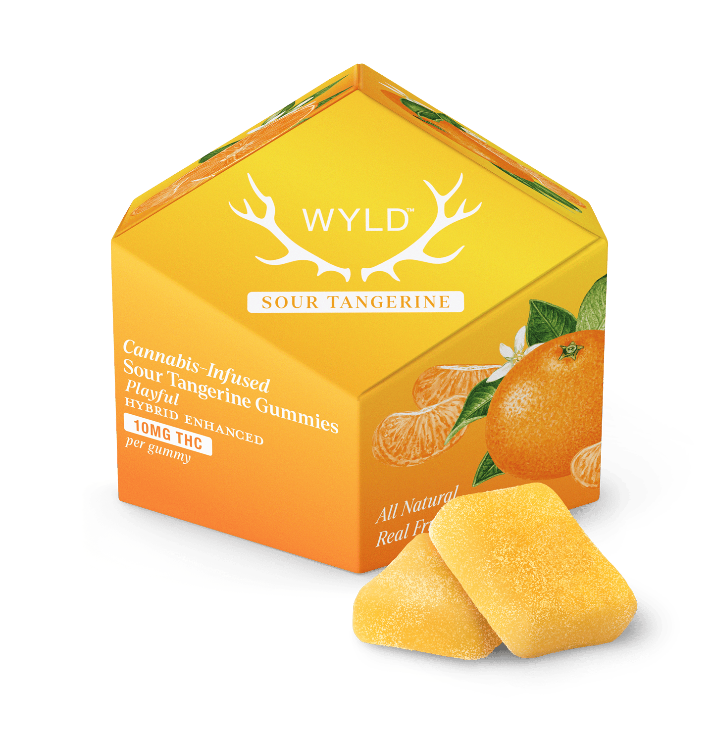 WYLD - Sour Tangerine Hybrid Enhanced Gummies | 100mg | 10ct | 10mg/ea - 1