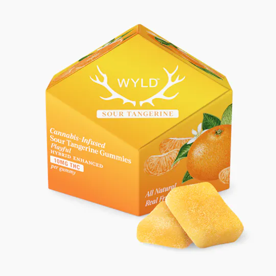 WYLD - Sour Tangerine Hybrid Enhanced Gummies | 100mg | 10ct | 10mg/ea - 1
