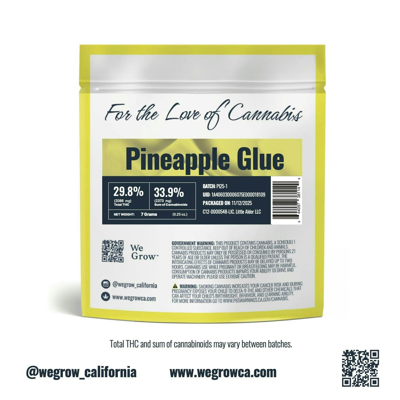 We Grow - Pineapple Glue | Big Buds | 3.5g - 1