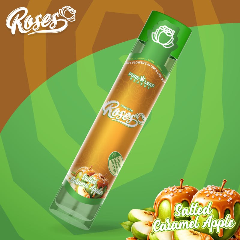 Roses - Long Stem | Salted Caramel Apple | LQD Infused Joint | 1g - 1