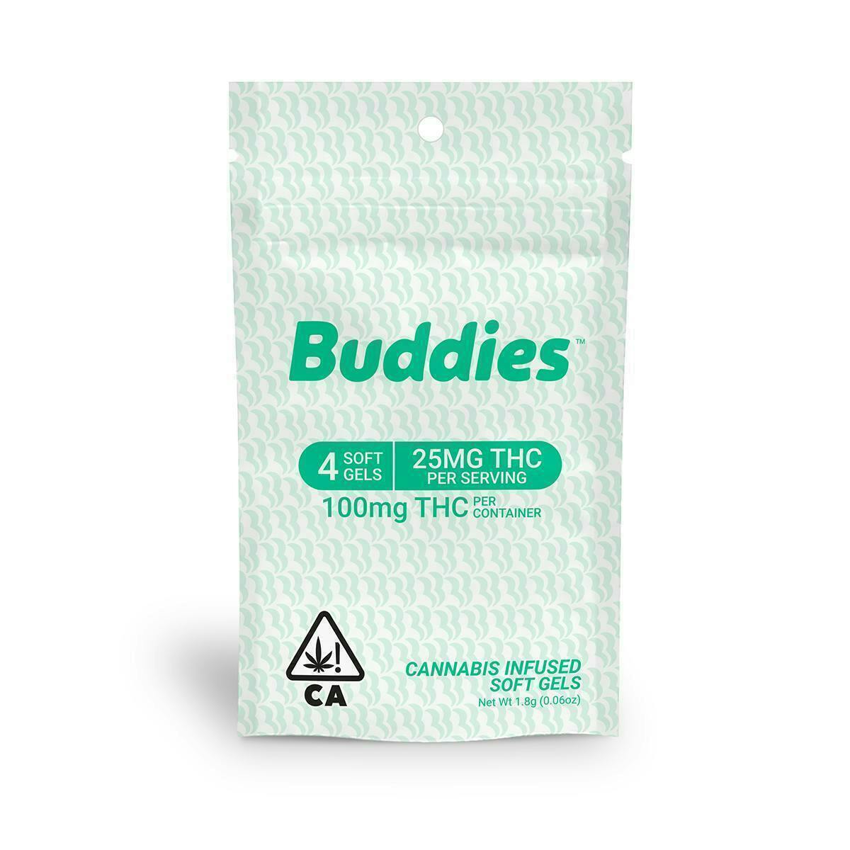 Buddies Brand - PCO | Capsules | 100mg THC | 4ct | 25mg/ea - 1