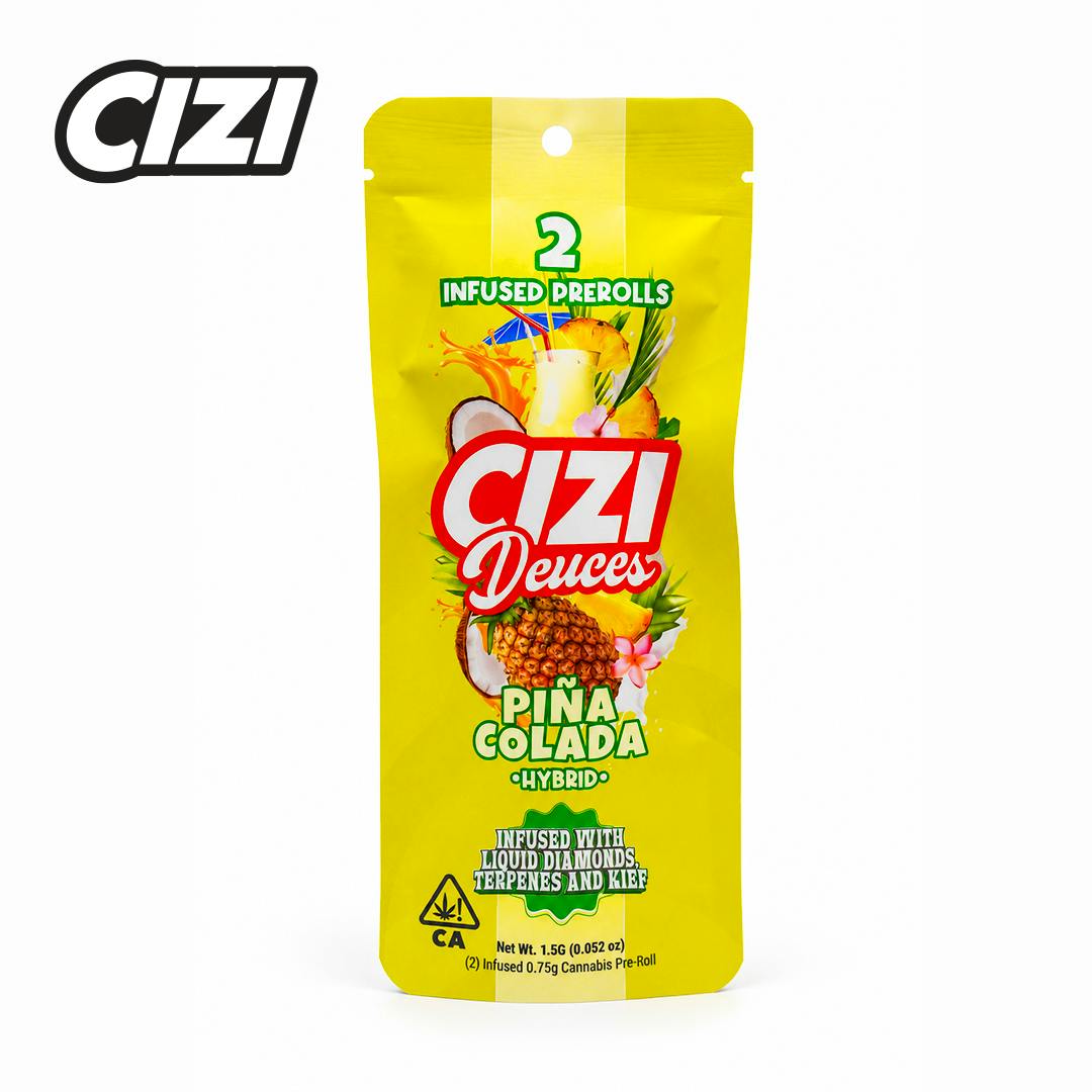 Cizi - Pina Colada | Deuces Infused Joints | 0.75g each | 2pk - 1