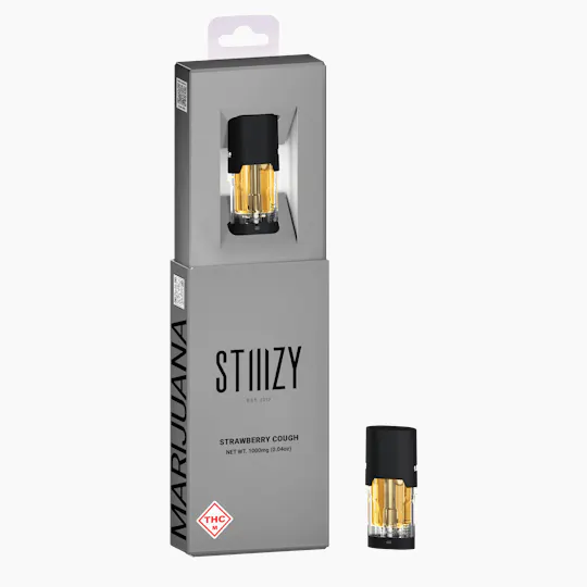 STIIIZY - Vape Cartridge - STRAWBERRY COUGH 1G Original THC Pod - STIIIZY - 1