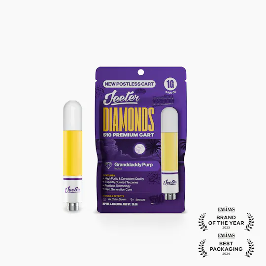Jeeter - Jeeter | Granddaddy Purp | Diamonds 510 Premium Cartridge | 1g - 1