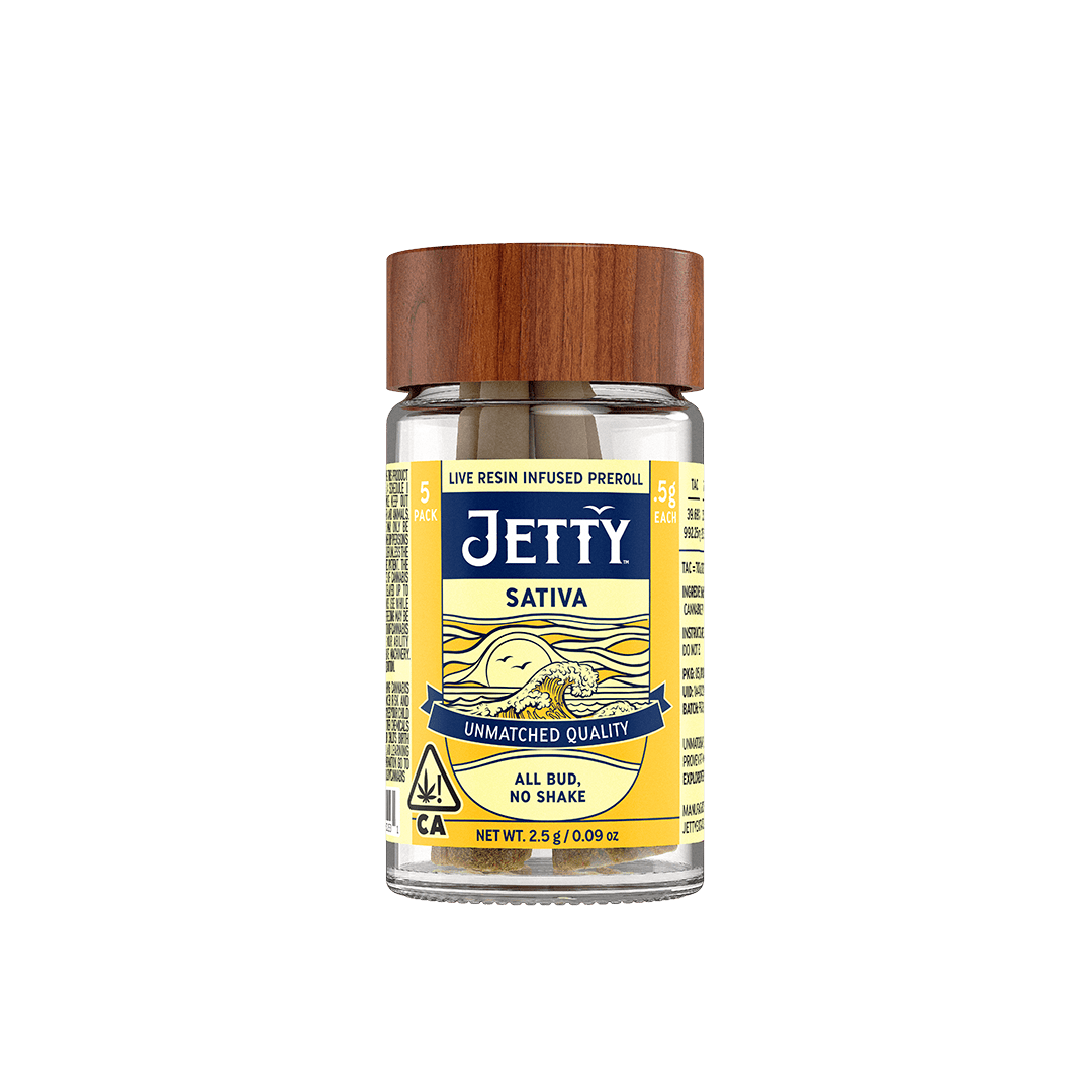Jetty Extracts - Super Lemon Haze x Garlic Sherbet | Resin Infused Minis | 0.5g each | 5pk - 1