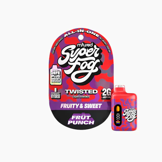 Super Fog by MFused - Früt Punch | TWISTED Liquid Diamonds Jefé Plus Disposable | 2g - 1
