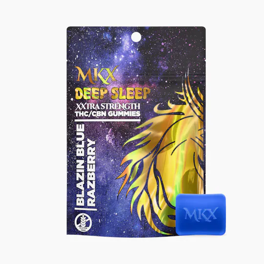 MKX Oil Co - Blazin Blue Razz 4:1 THC:CBN Gummies | 200mg | 20ct | 10mg/ea - 1