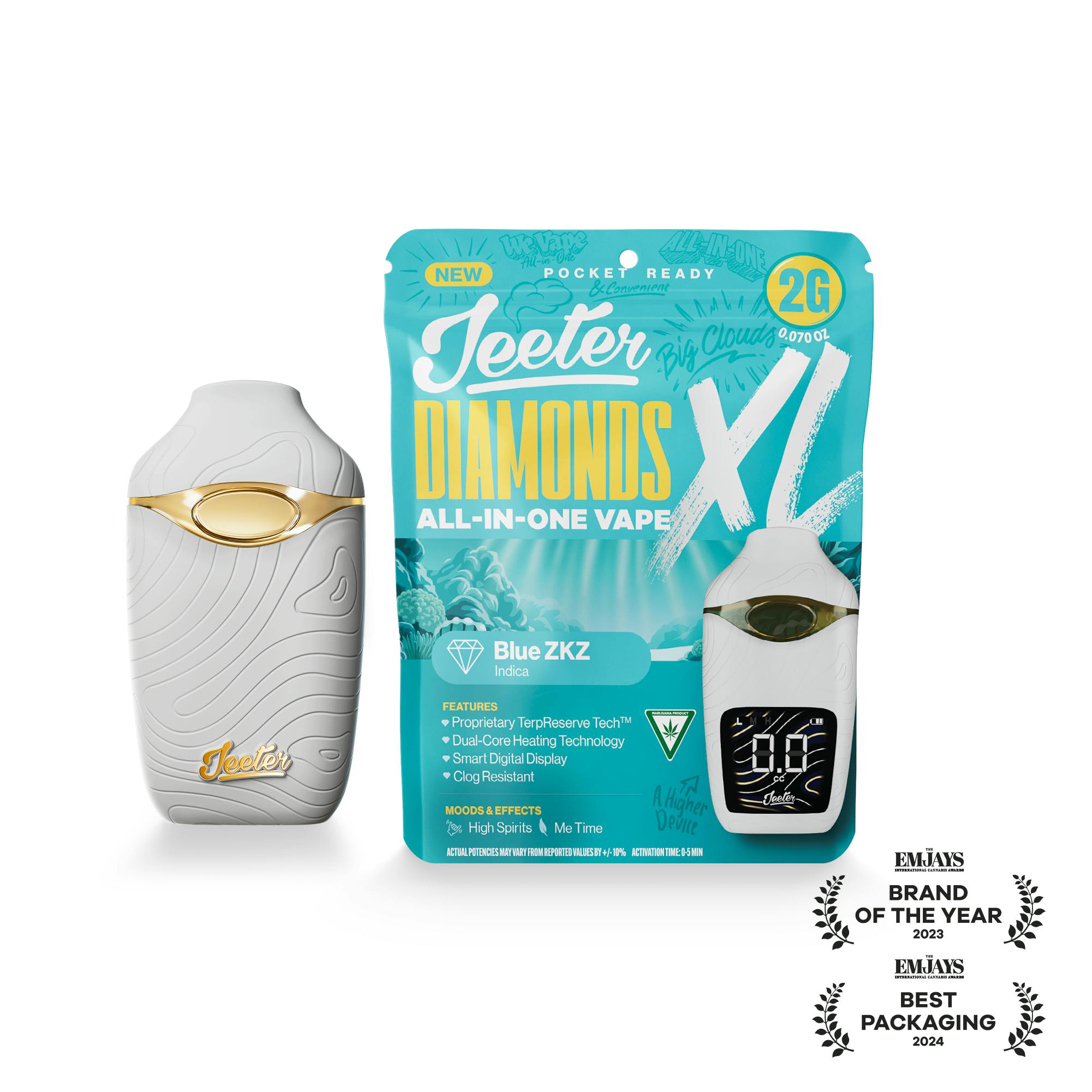 Jeeter - Jeeter | Blue ZKZ | Diamonds XL 2G All-In-One Vape - 1