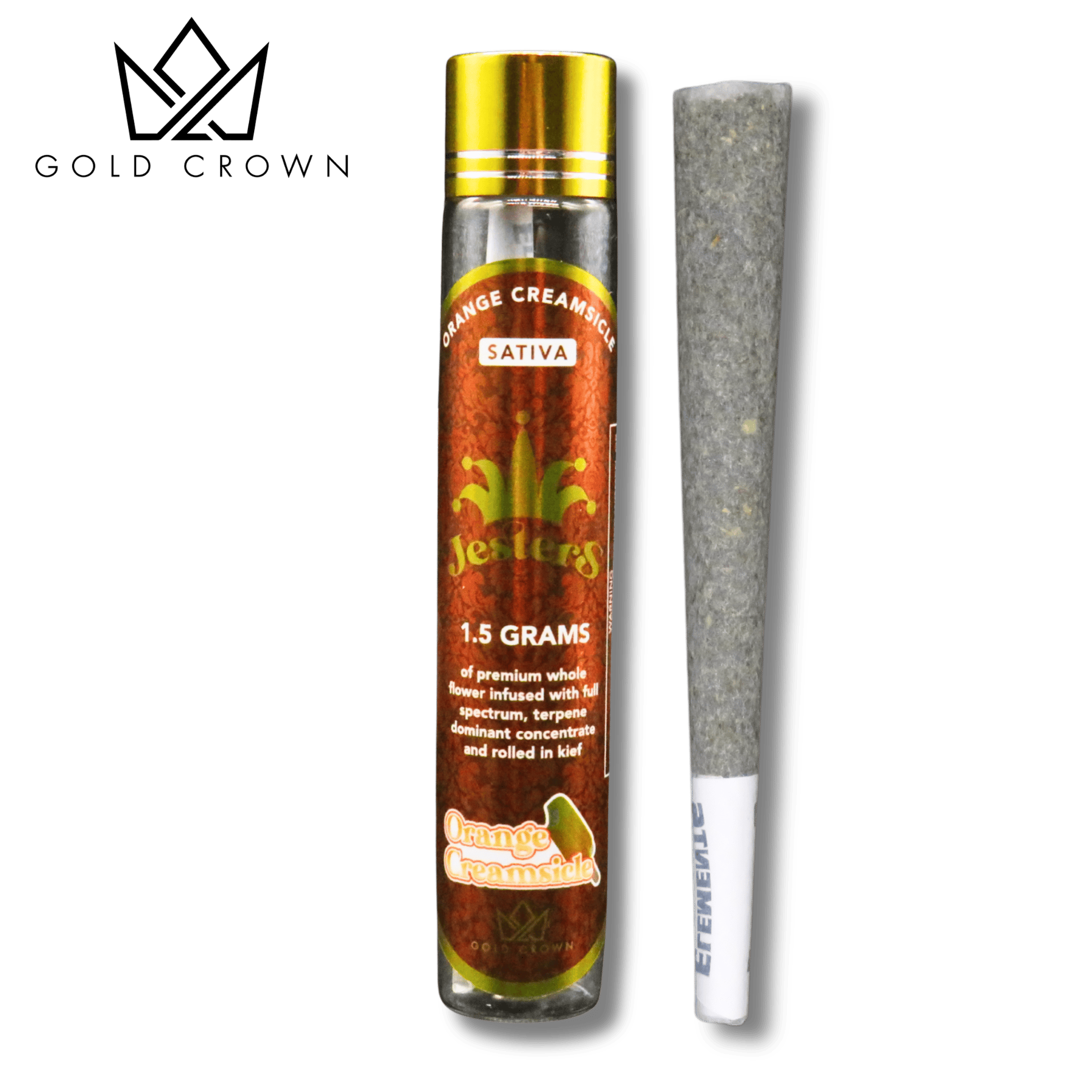 Gold Crown - Orange Creamsicle | Jesters Infused Joint | 1.5g - 1