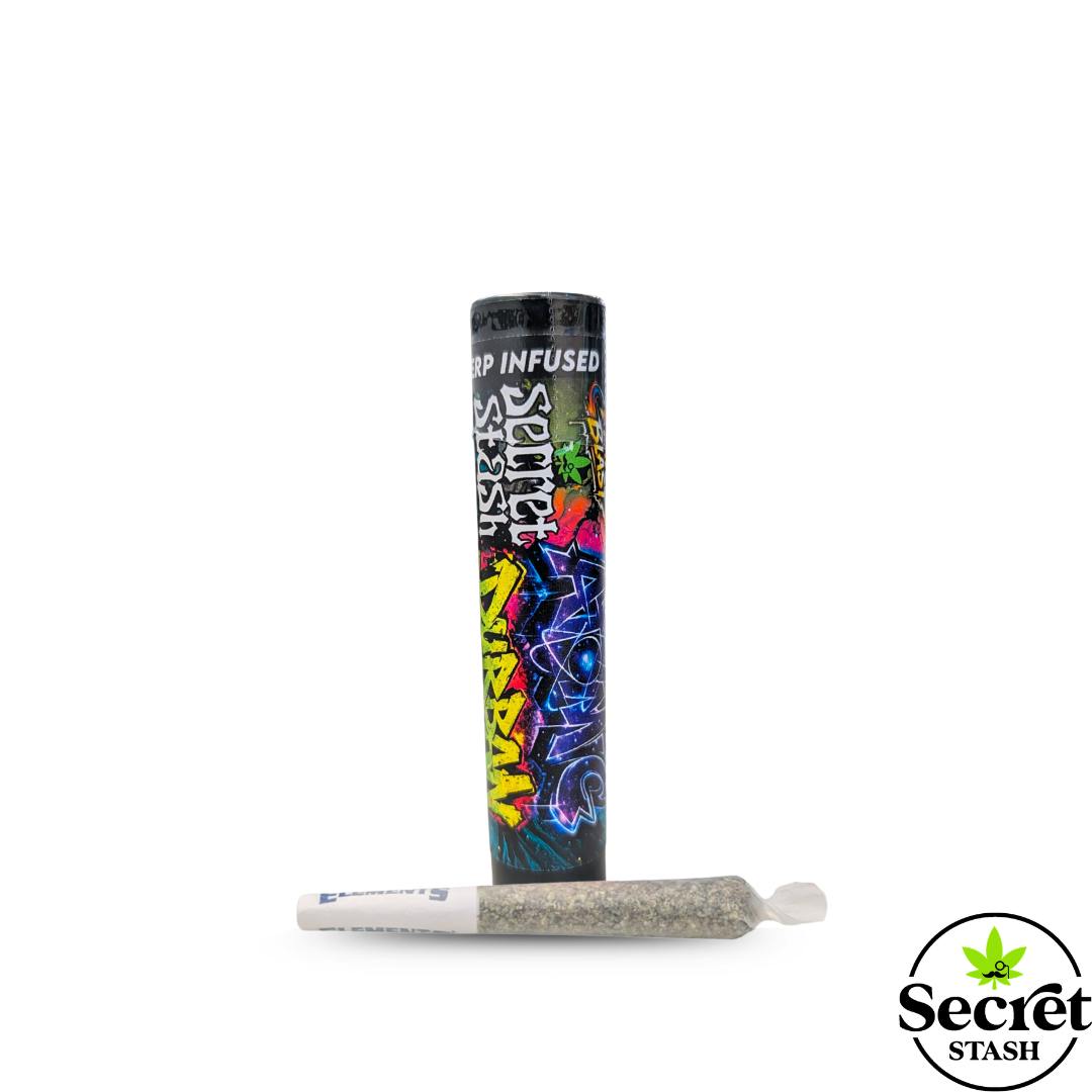 Secret Stash - Full Bud Pre Roll | Terp Infused | Atomic Durban | Half Gram - 1