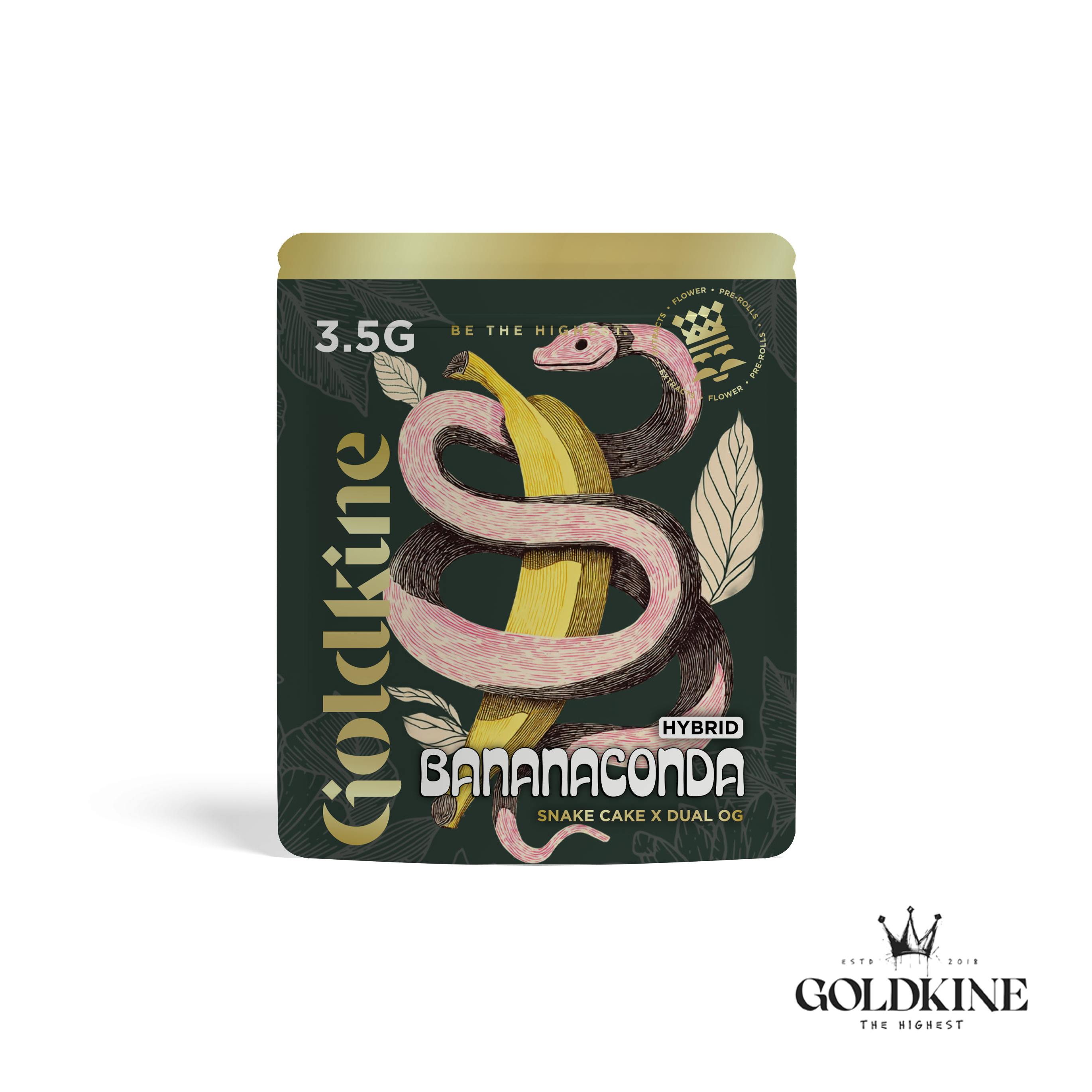 Goldkine - Goldkine Flower 3.5G (Mylar) Bananaconda - 1