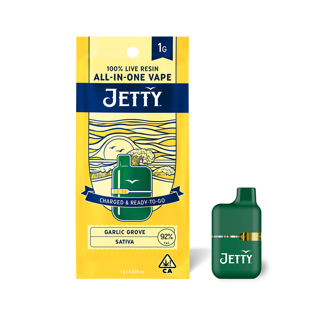 Jetty Extracts - Mini Tank | Garlic Grove | Live Resin Disposable | 1g - 1