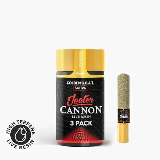 Jeeter - Golden G.O.A.T. | Live Resin Cannons | Infused Minis | 0.5g ea | 3pk - 1