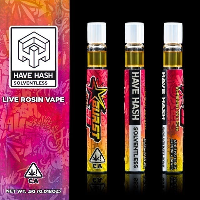 Have Hash - Sburst36 | Live Rosin Disposabe | 0.5g - 1