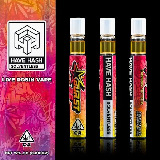 Have Hash - Sburst36 | Live Rosin Disposabe | 0.5g - 1