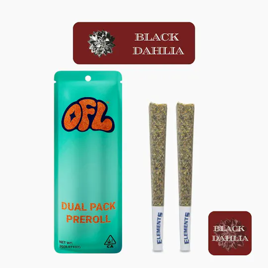 Oakfruitland (OFL) - Black Dahlia | Joints | 1g each | 2pk - 1