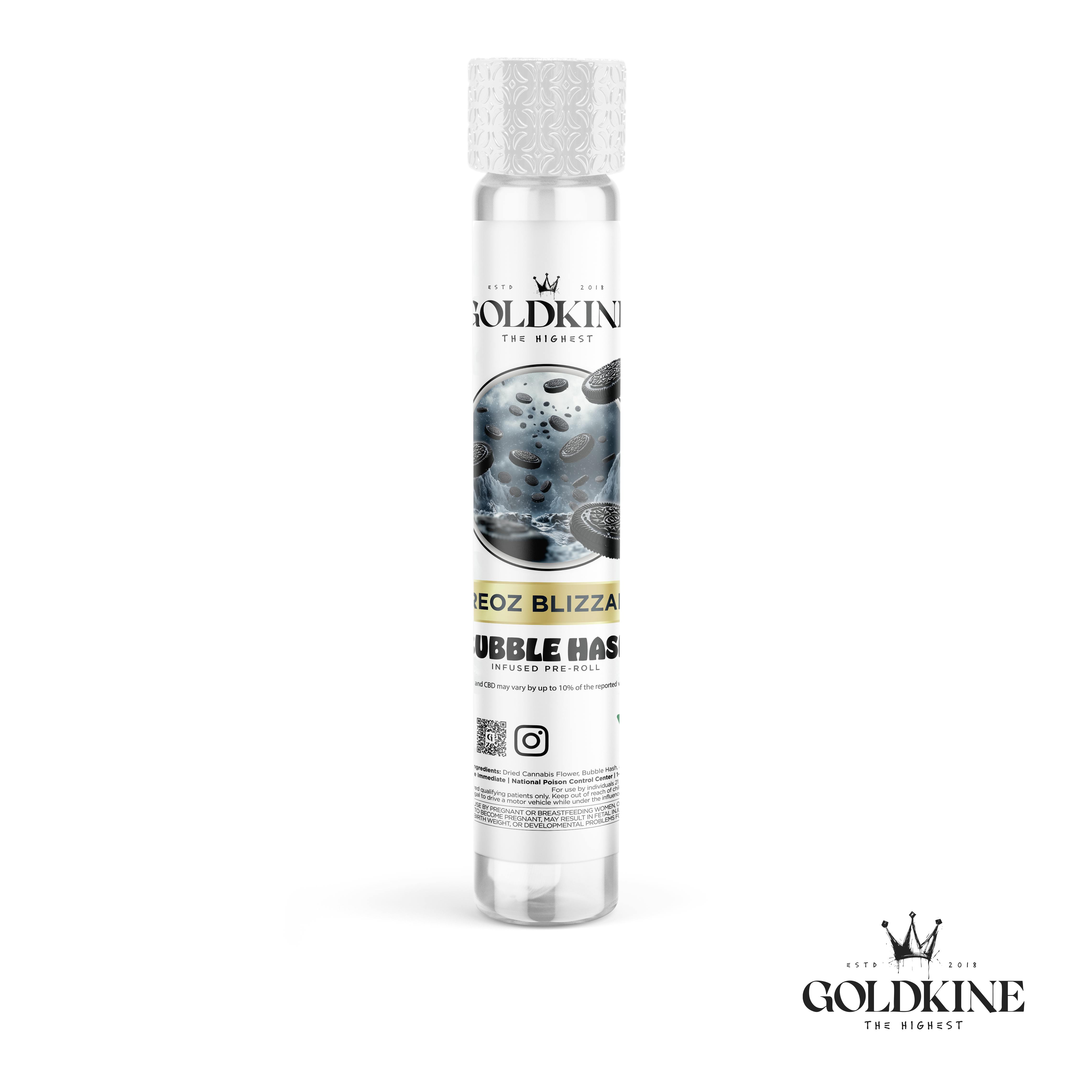 Goldkine - Goldkine Bubble Hash Infused Pre Roll 1G | Oreo Blizzard - 1