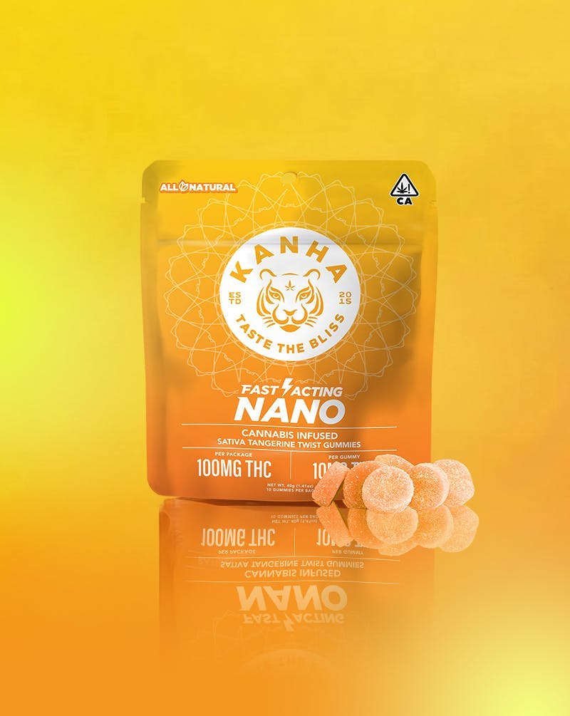 KANHA - NANO | Tangerine Twist Gummies | 100mg | 10ct | 10mg/ea - 1