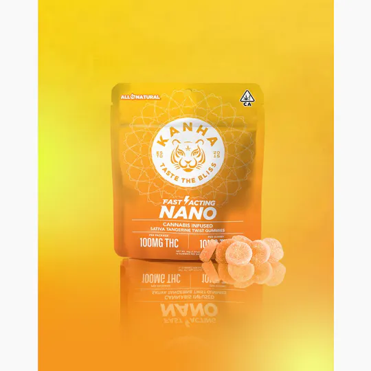 KANHA - NANO | Tangerine Twist Gummies | 100mg | 10ct | 10mg/ea - 1