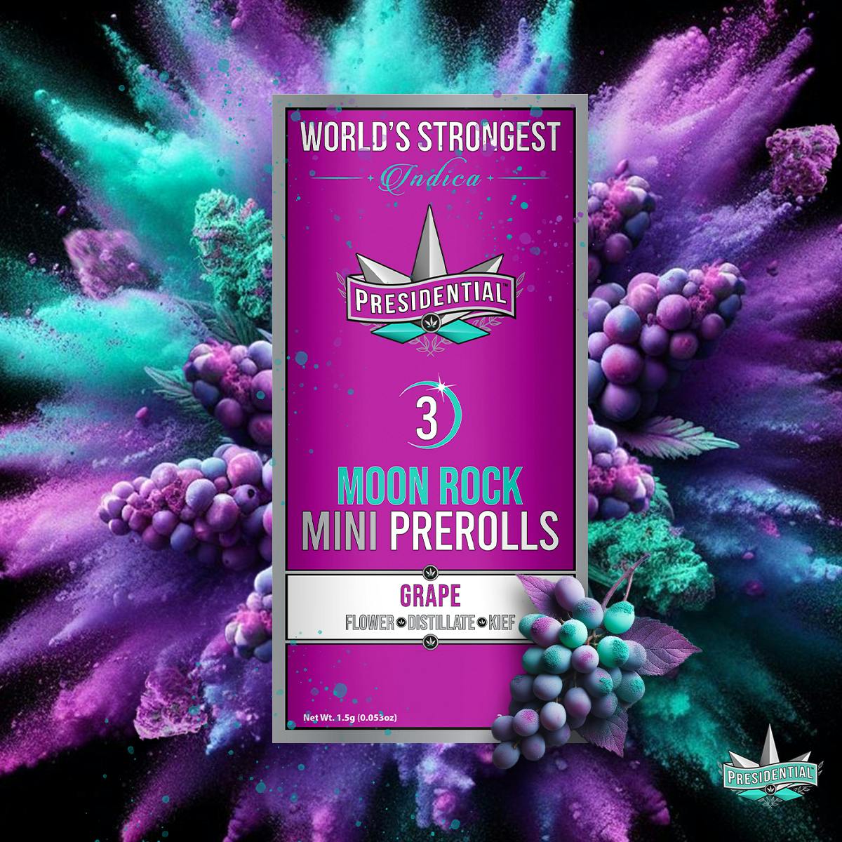 Presidential - Grape | Moon Rock Infused Minis | 0.5g each | 3pk - 1