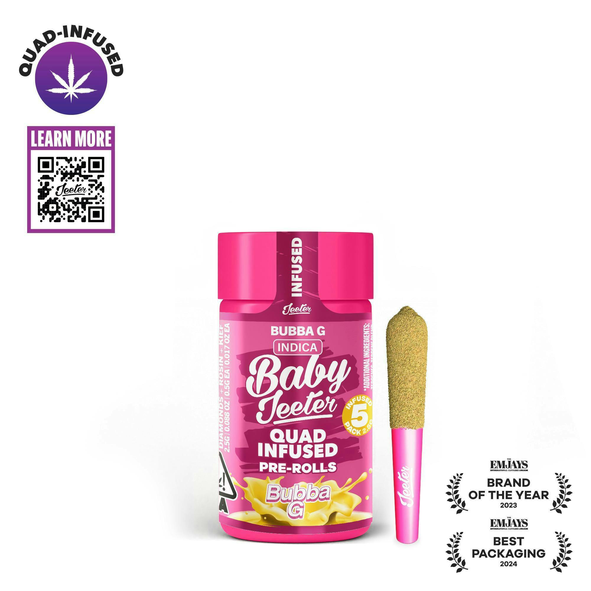Jeeter - Jeeter | Bubba G | Quad-Infused Minis | 0.5g each | 5pk - 1