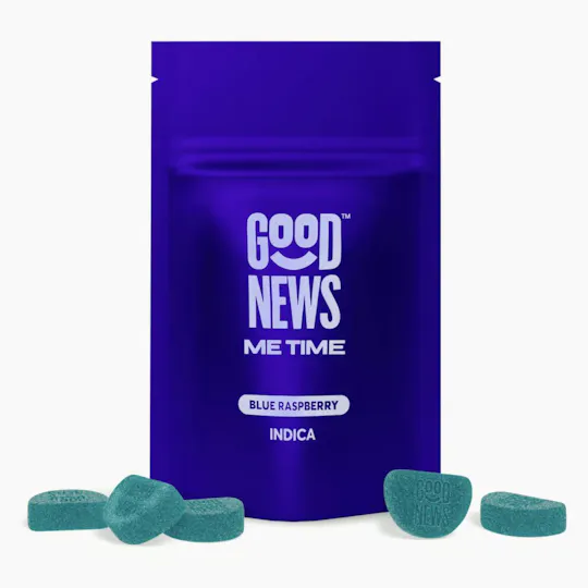 Good News - Me Time | Blue Raspberry Gummies | 100mg | 20ct | 5mg/ea - 1