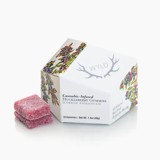 WYLD - WYLD | Huckleberry Hybrid Enhanced Gummies | 100mg | 10ct | 10mg/ea - 1