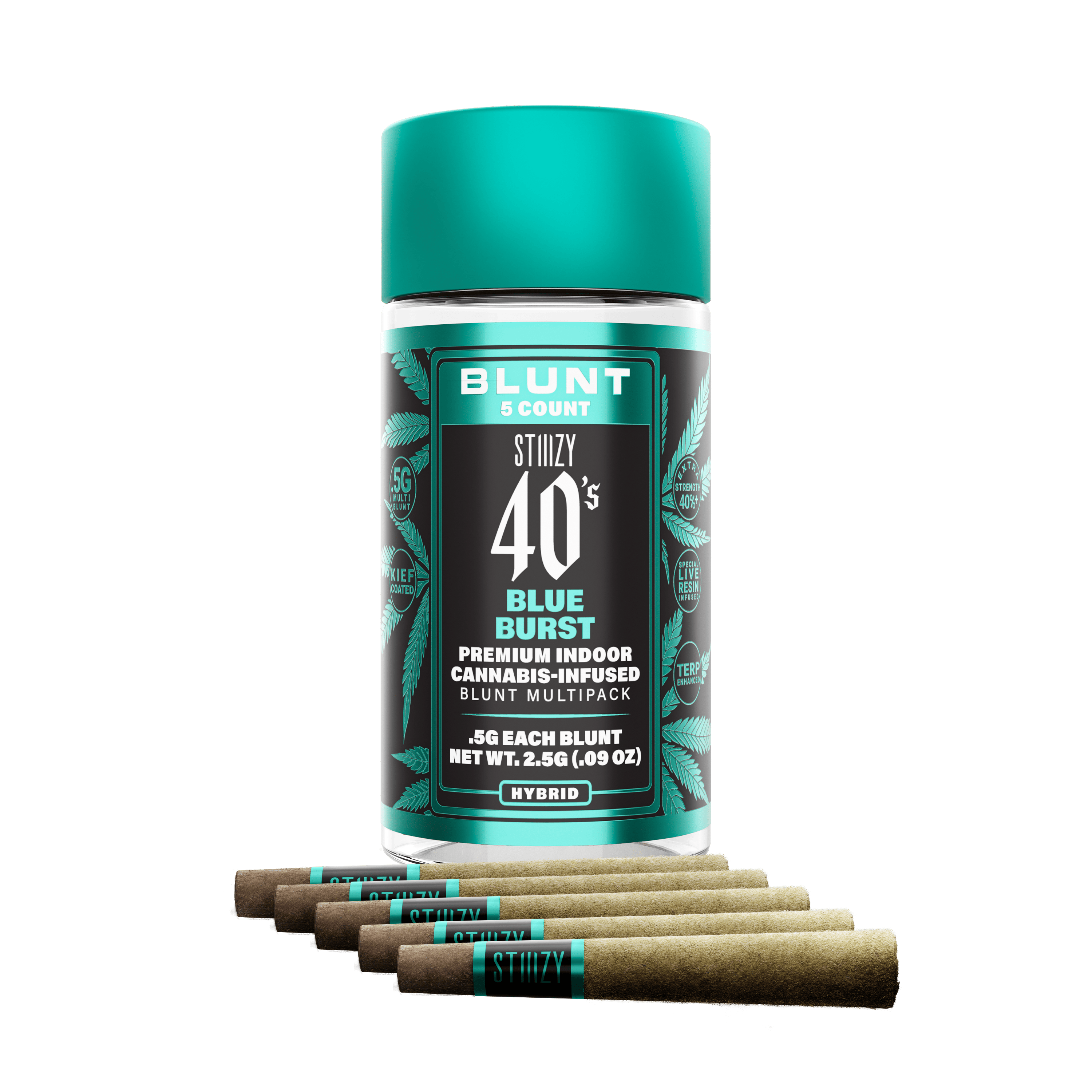 STIIIZY - - BLUE BURST - .5G 40's Infused Mini Blunt 5 Pack - 1