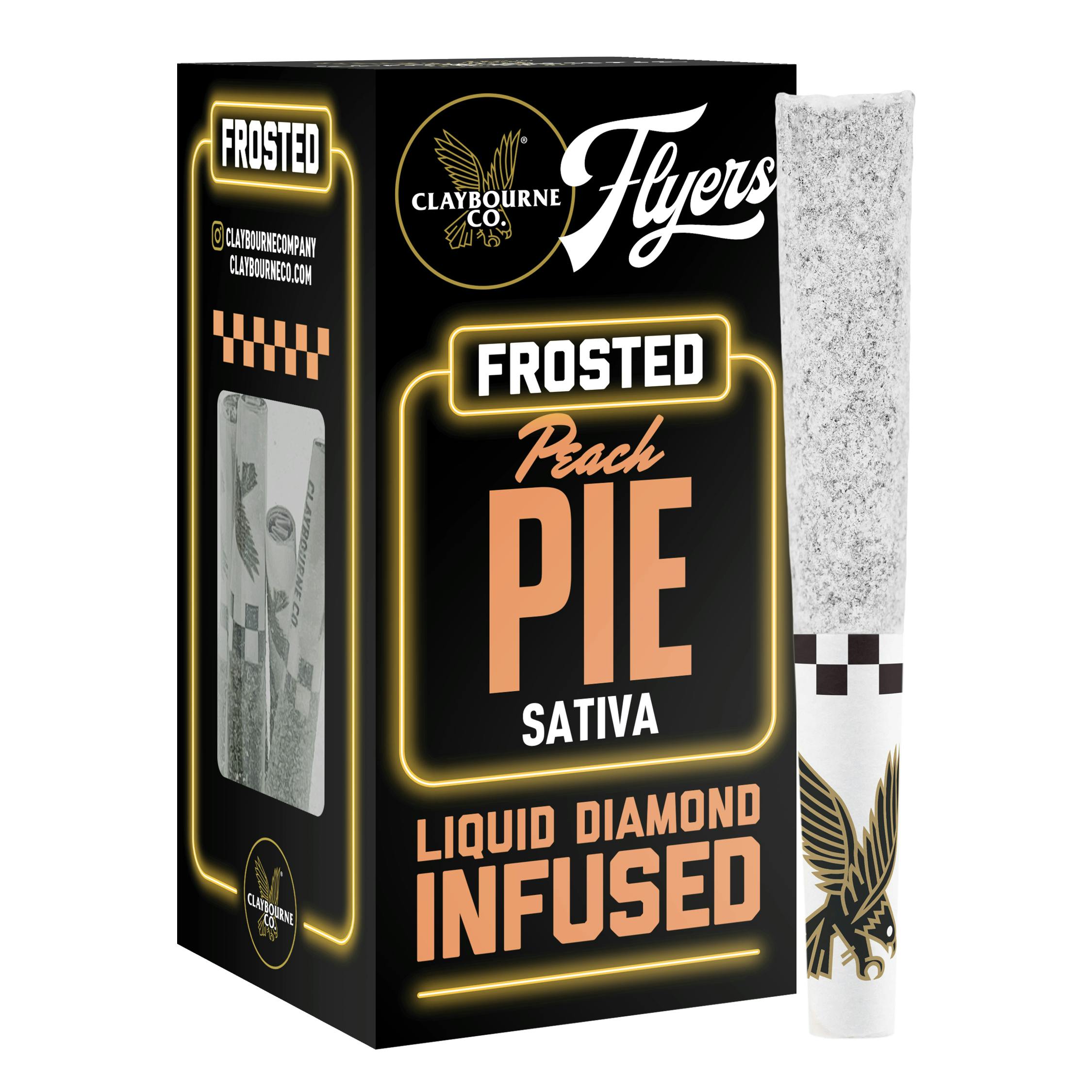 Claybourne Co. - Peach Pie (2.5g) - Diamond Frosted Flyers Pre-Rolls - 1