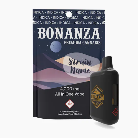 Bonanza Cannabis Company - 4000 MG Disposable Vape Grandaddy Purp - 1